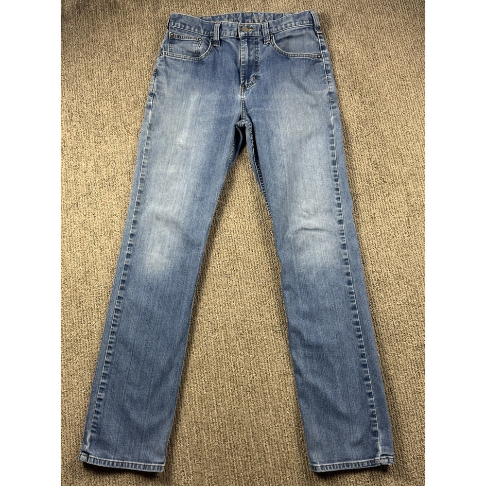 Carhartt Mens 32x34 Rugged Flex Jeans Relaxed Fit Stretch Denim Medium Wash